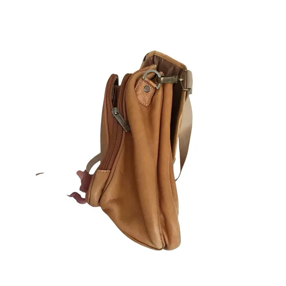 Vtg Kenneth Cole New York Leather Messenger Madmen Crossbody Bag Briefcase